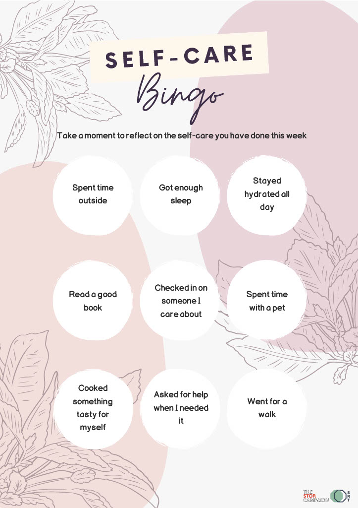 Self care bingo