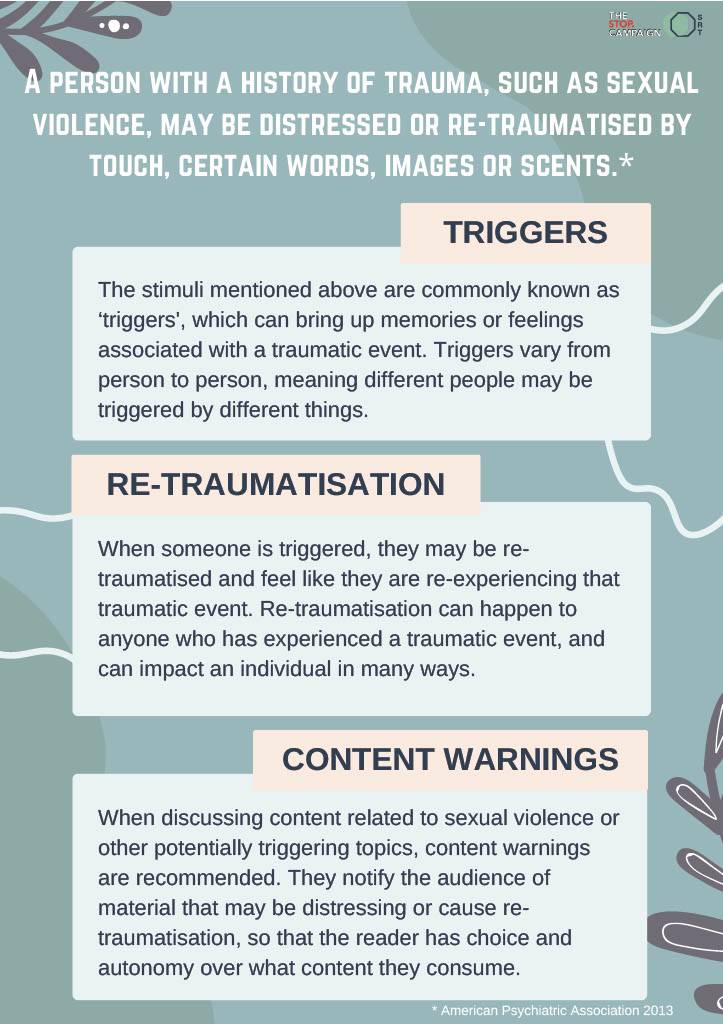 Triggers and re-traumatisation